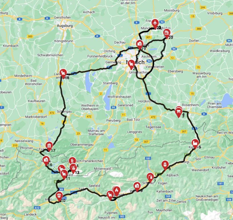 Munich Roundtrip - South West - Austria Innsbruck